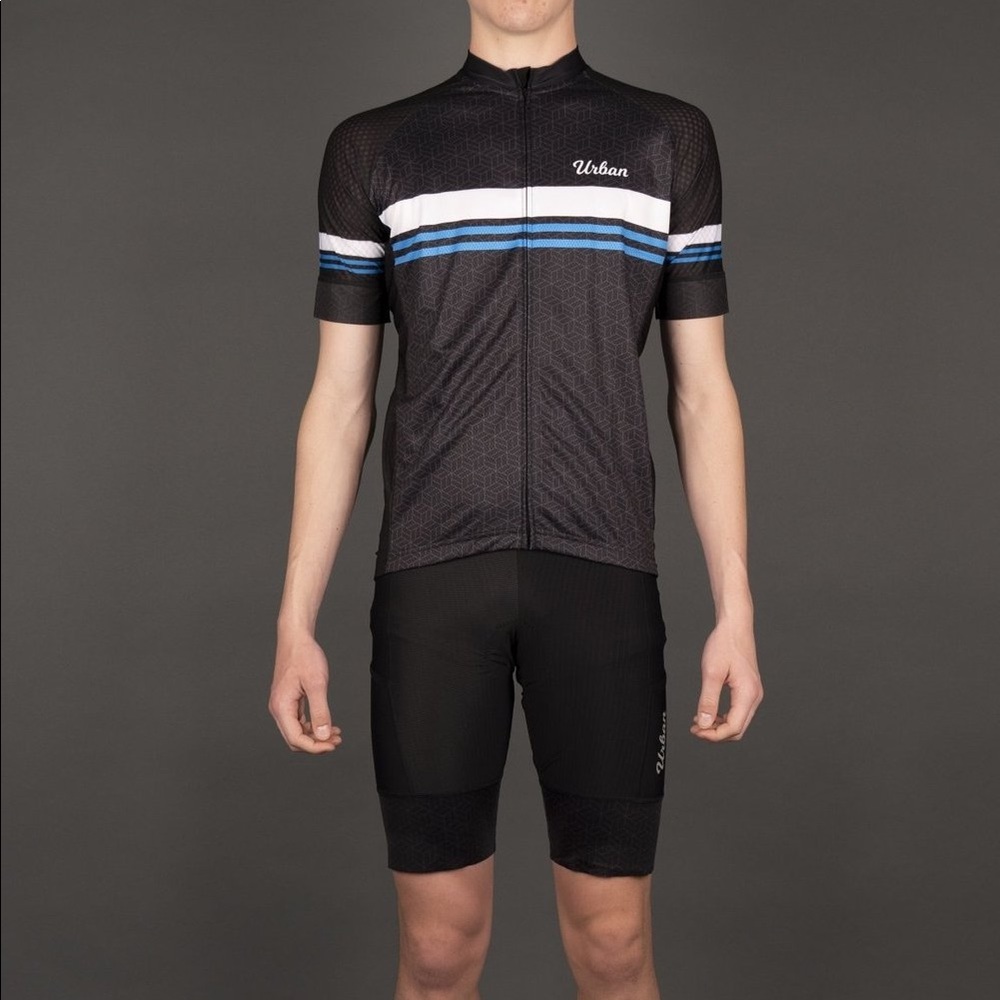 Men's Classic Black Cycling Kit-Jersey & Bib Short